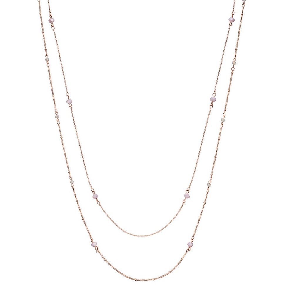 Mother of Pearl Double Strand long necklace